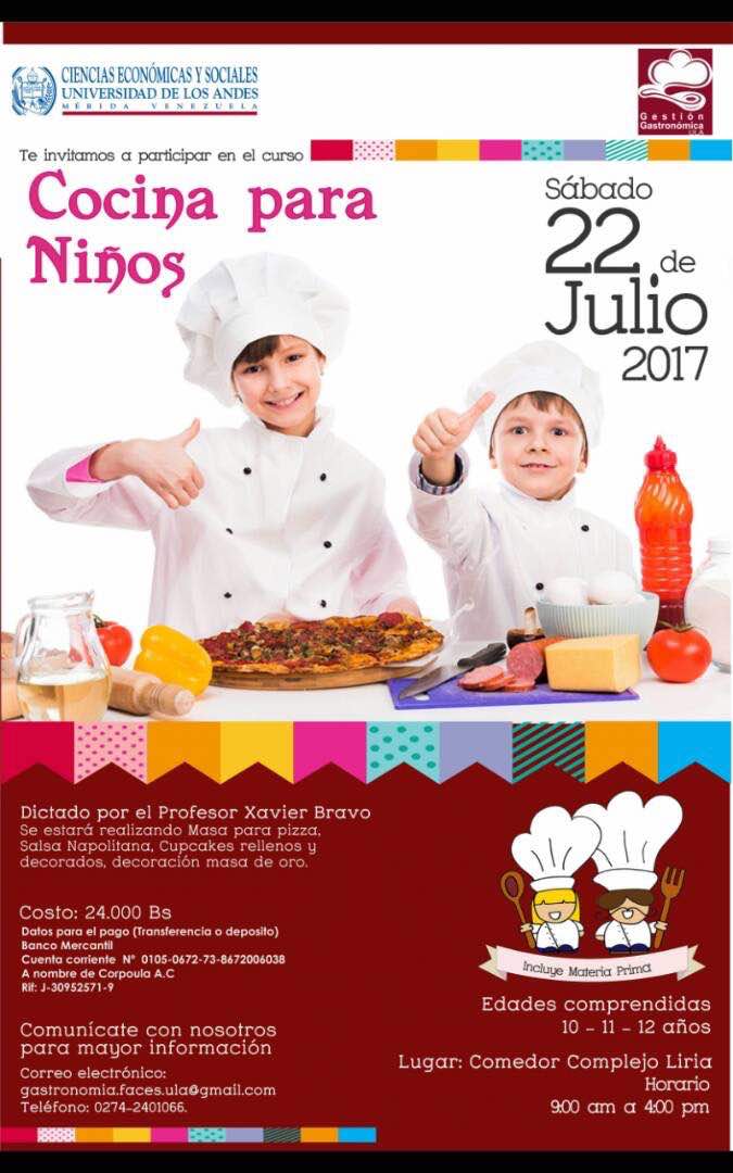 instante Duplicar Culpa CURSO: Cocina para Niños Edades (10-11-12 años)